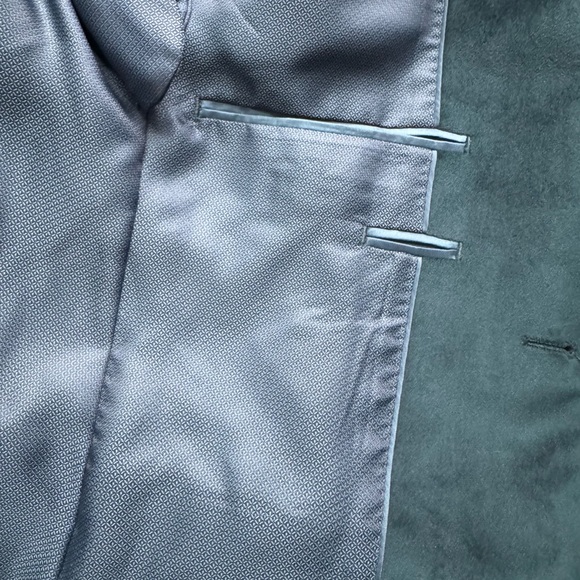 ALFANI Men’s Hunter Green Velvet Blazer Holiday Christmas Slim Fit 36R - Picture 10 of 12